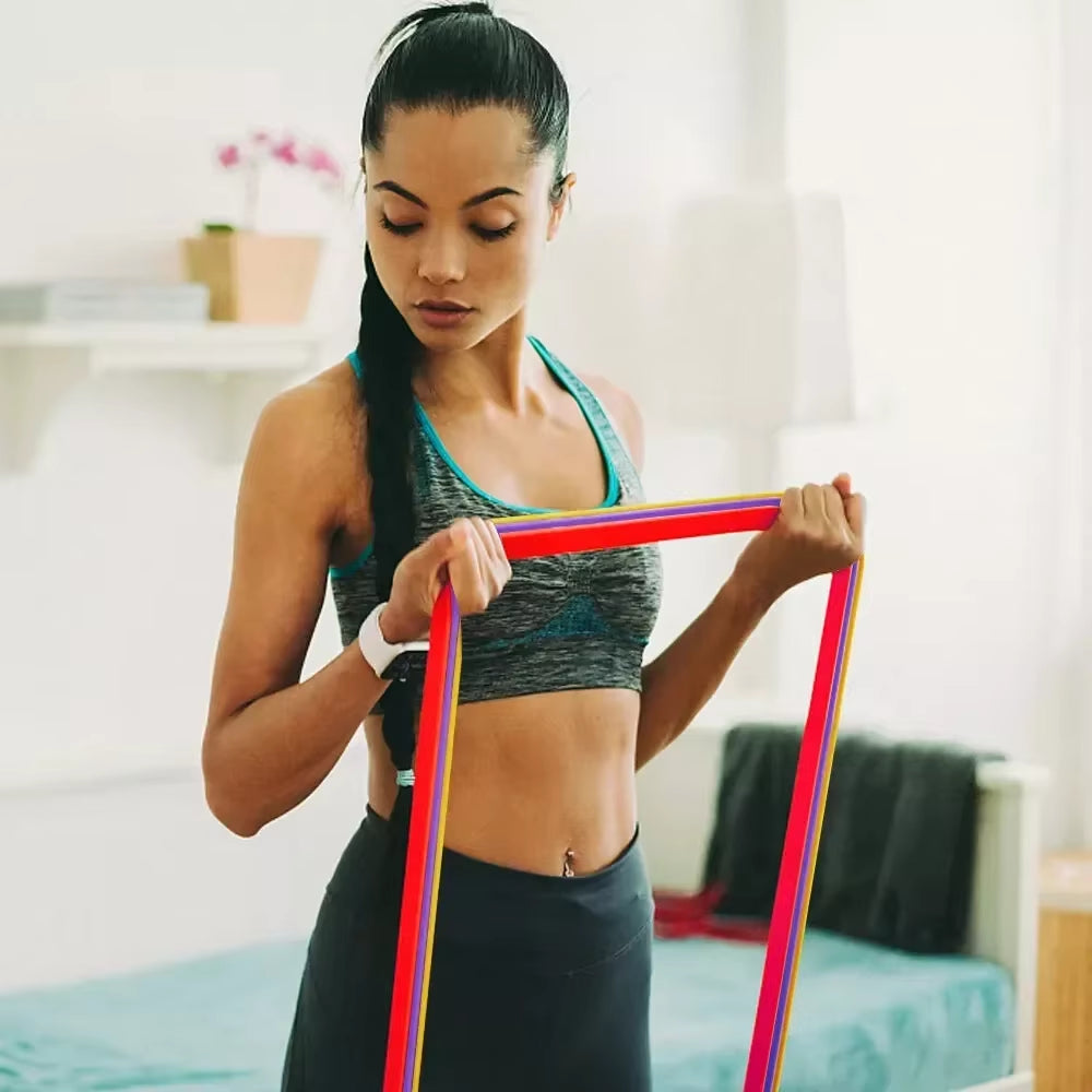 5~125Lbs Tpe Gym Resistance Bands Gym Equipment for Home Boxing Yoga Exercise Equipment Shoulder Back Rehab for Woman Man